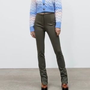 NWT Zara high waisted pants with ankle slit